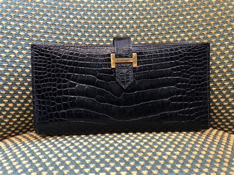 hermes crocodile wallet vintage